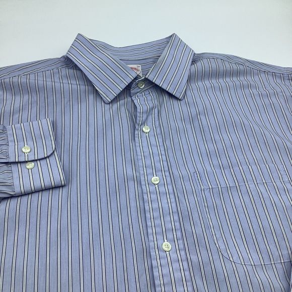 Brooks Brothers 346 Mens Long Sleeve Button Shirt Size‎ 18 - 4/5 - Picture 1 of 5